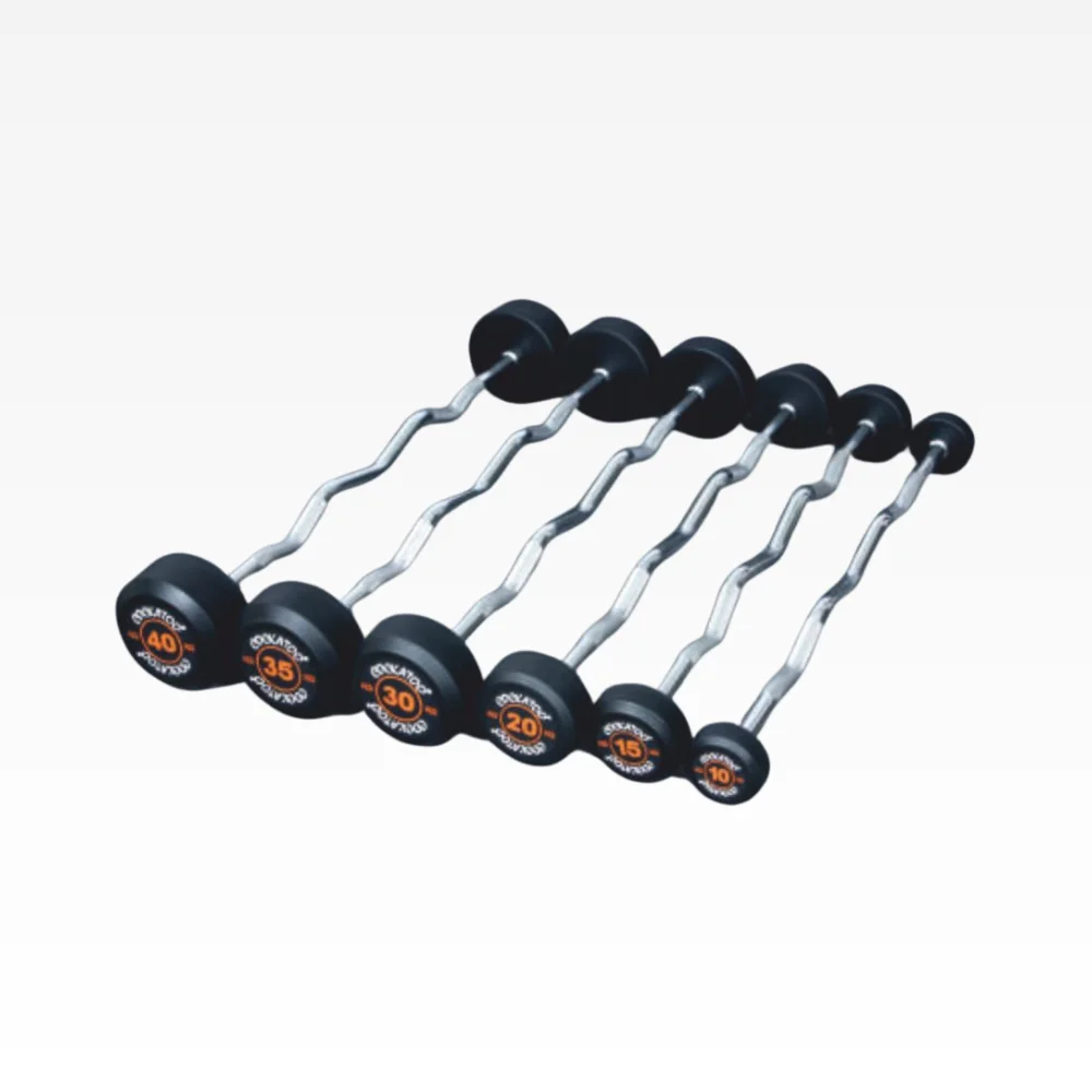 IMPORTED EZ CURL BAR WITH FIXED WEIGHT
